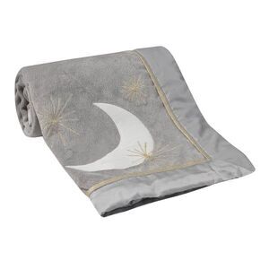 Lamb & Ivy Goodnight Giraffe Moonbeams Gray Minky Celestial Baby Blanket